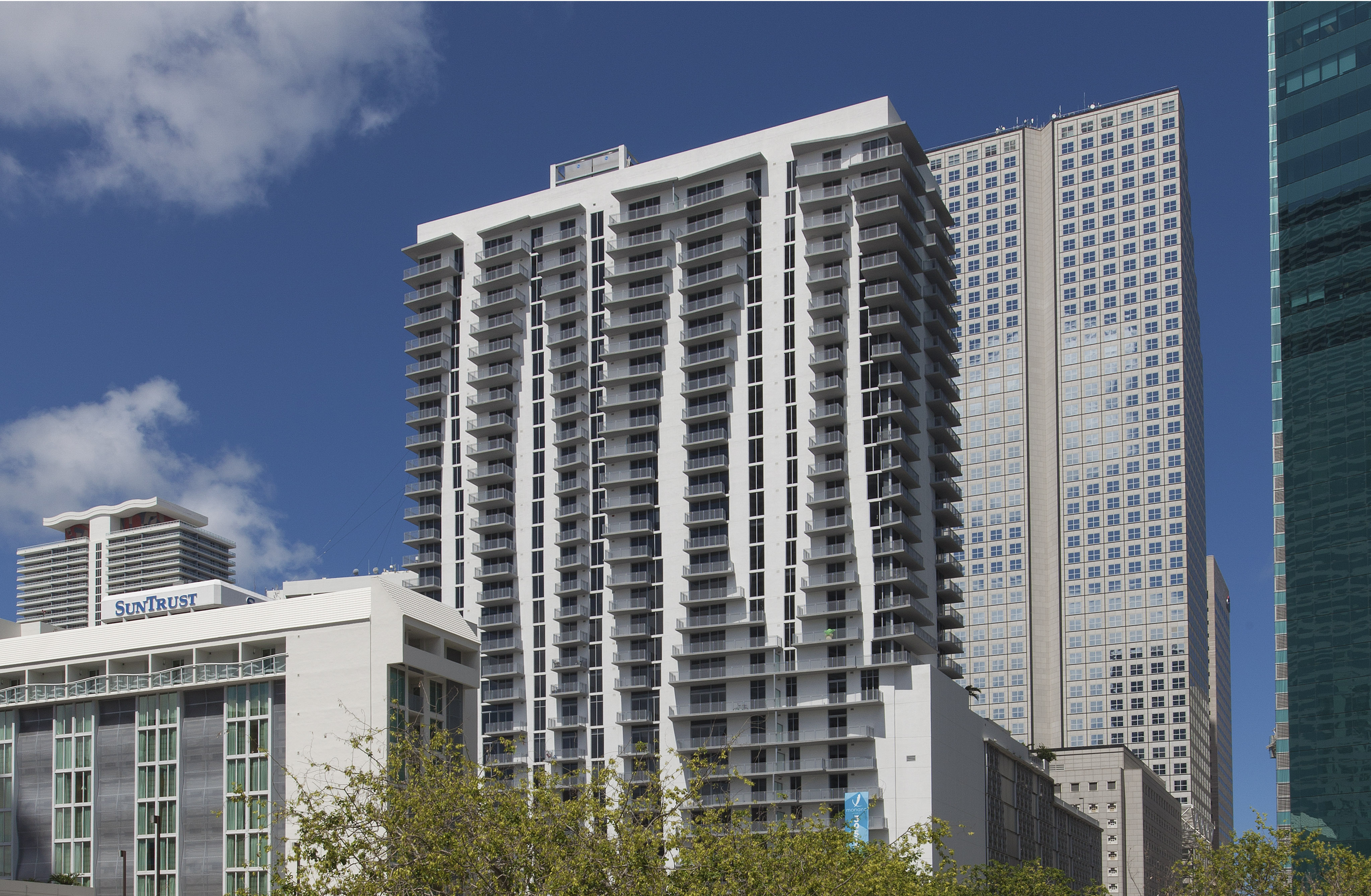 modern building with balconies and views