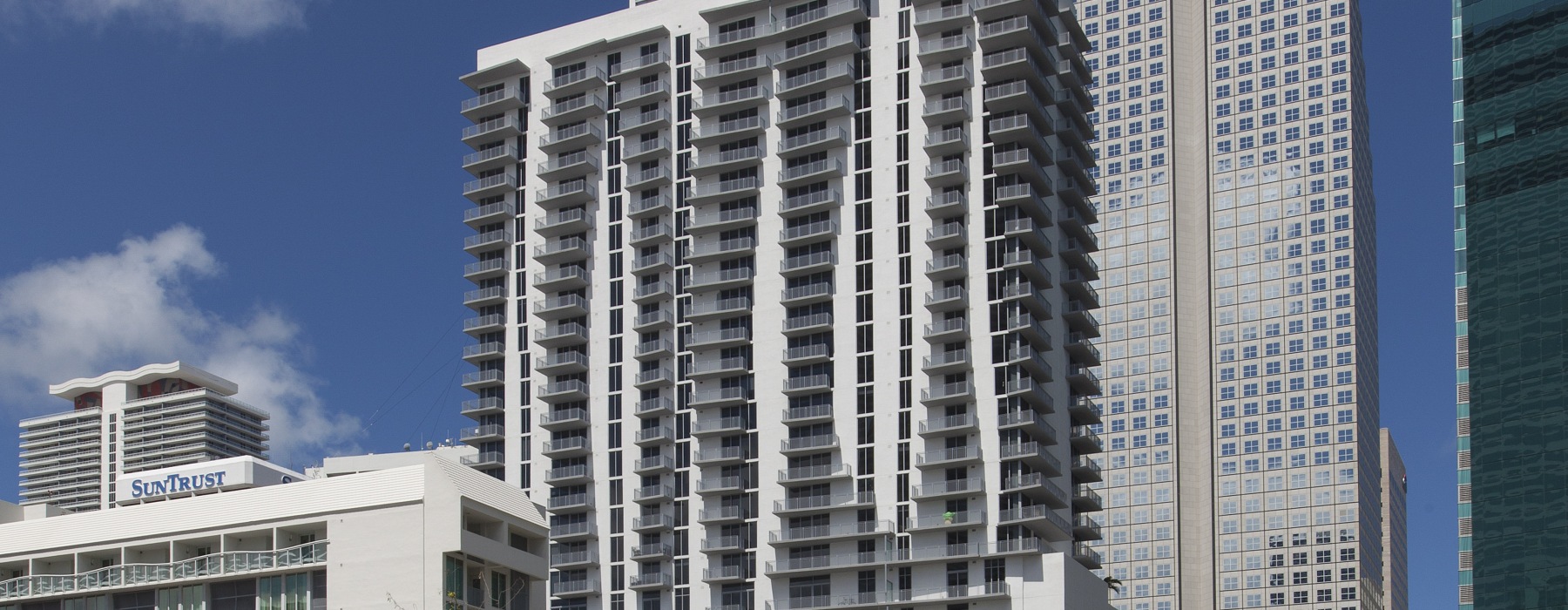 modern building with balconies and views